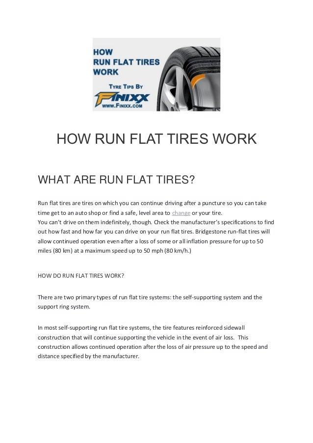 HOW RUN FLAT TIRES WORK