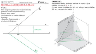 Exercicio passo-a-passo marcar reta maior declive em plano | PDF