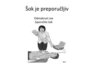 Šok je preporučljiv
Odmaknuti sve
Isporučite šok
 