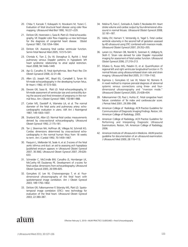 AIUM Practice Guideline for the Performance of Fetal Echocardiography ...