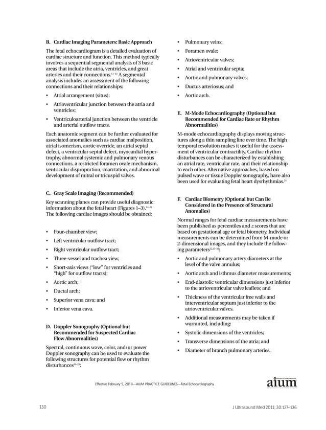 AIUM Practice Guideline for the Performance of Fetal Echocardiography