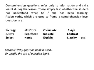 6a LEVELS OF QUESTION for high order skills | PPTX