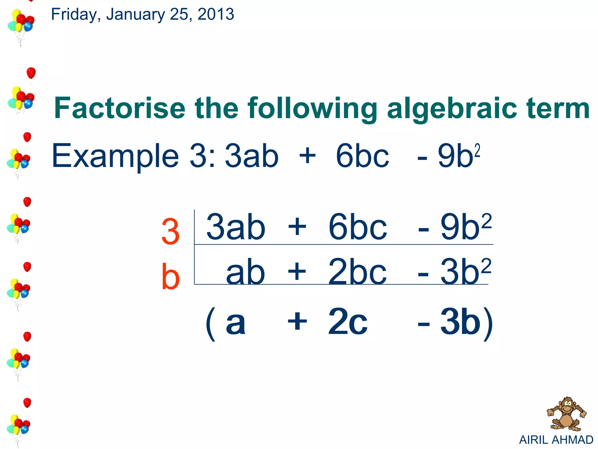 NOTE MATH FORM 3 - ALGEBRAIC | PPS