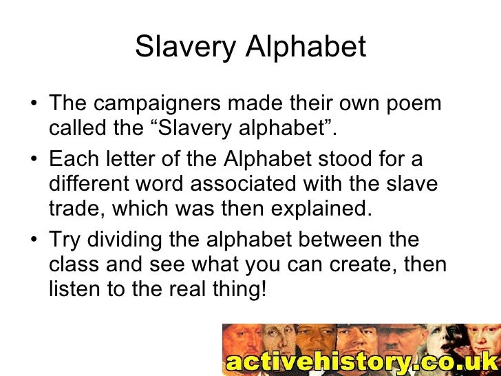 essay on the abolition of the slave trade You have not saved any essays the african slave trade has affected a very large part of the world this phenomenon has been described in many different ways, such as. essay on the abolition of the slave trade You have not saved any essays the african slave trade has affected a very large part of the world this phenomenon has been described in many different ways, such as.