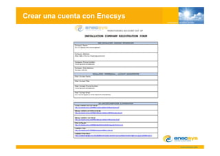 Crear una cuenta con Enecsys
 