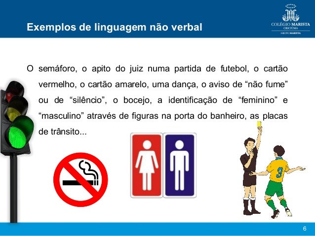 6º ano E. F. II - Linguagem verbal e não verbal