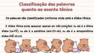 Classificação das Palavras Quanto ao Acento Tônico: Guia Completo | PDF