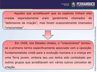 6 ano Criacionismo e evolucao.ppt