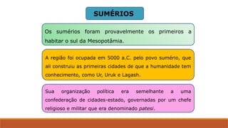 6° ANO MESOPOTAMIA - AULA DE HISTÓRIA BÁSICA | PPTX