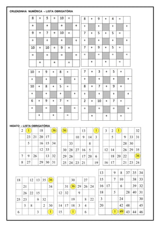 Revisão da Matéria: Sudoku