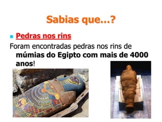 Sabias que…?RimPodemos viver perfeitamente só com um rim!E o rim que fica, cresce de tamanho porque tem de trabalhar por dois!