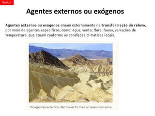 Agentes externos ou exógenos
TEMA 3
 