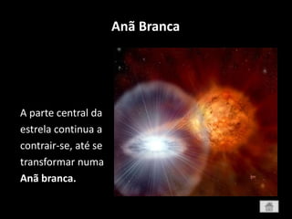 Anã Branca




A parte central da
estrela continua a
contrair-se, até se
transformar numa
Anã branca.
 
