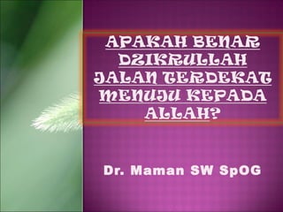Dr. Maman SW SpOG
 