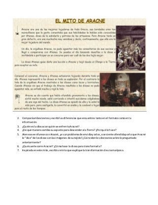 2. Comparáambos textosyescribílas diferenciasque encuentrestantoenel formatocomoenla
información.
3. ¿Quiénesladiosacon qu...