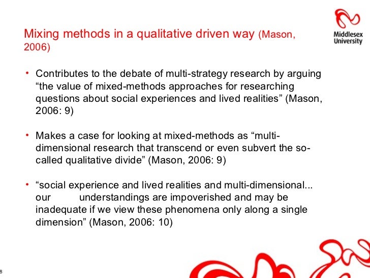 Mixing Methods Tutorial