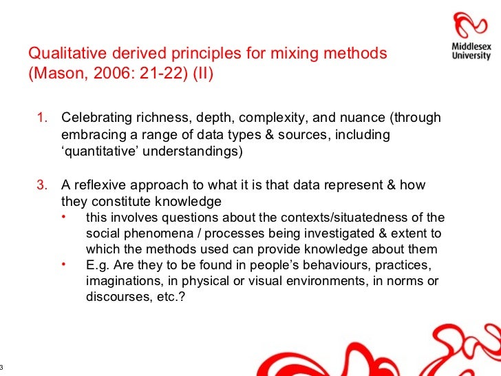 Mixing Methods Tutorial