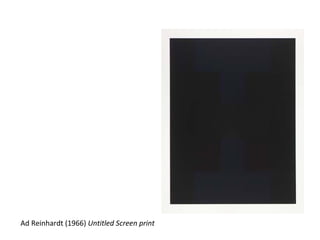 Ad Reinhardt (1966)  Untitled Screen print 
