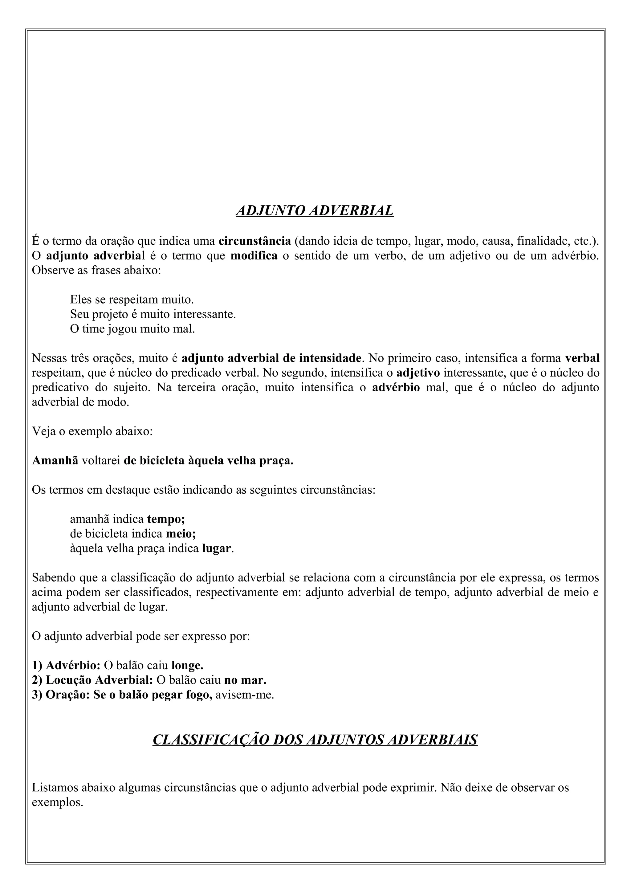 6a série adjunto adverbial | DOC