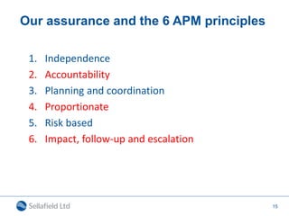 Project Assurance at Sellafield Ltd, 17 May 2016 | PDF