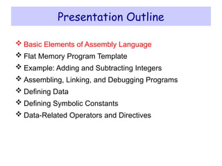 6 assembly language computer organization | PPTX
