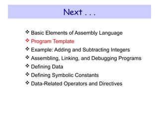 6 assembly language computer organization | PPTX