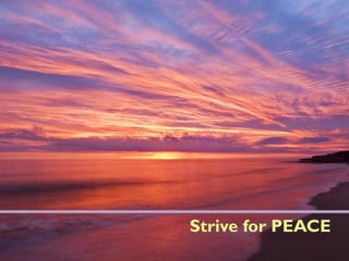 Strive for PEACE
 