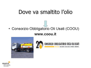 Dove va smaltito l’olio 