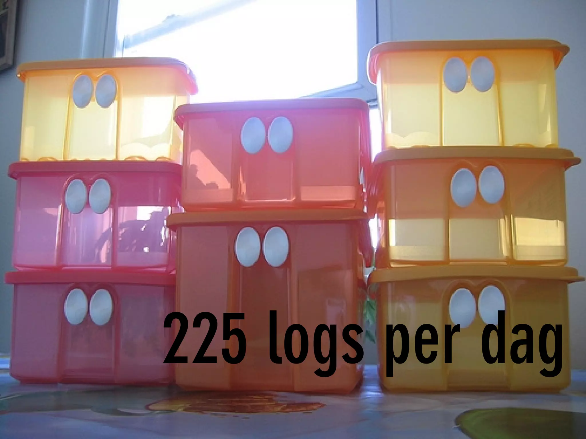 225 logs per dag
 