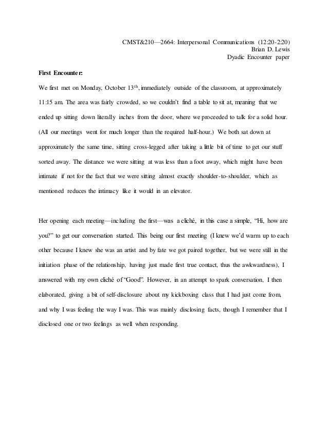 Dyadic communication examples picture