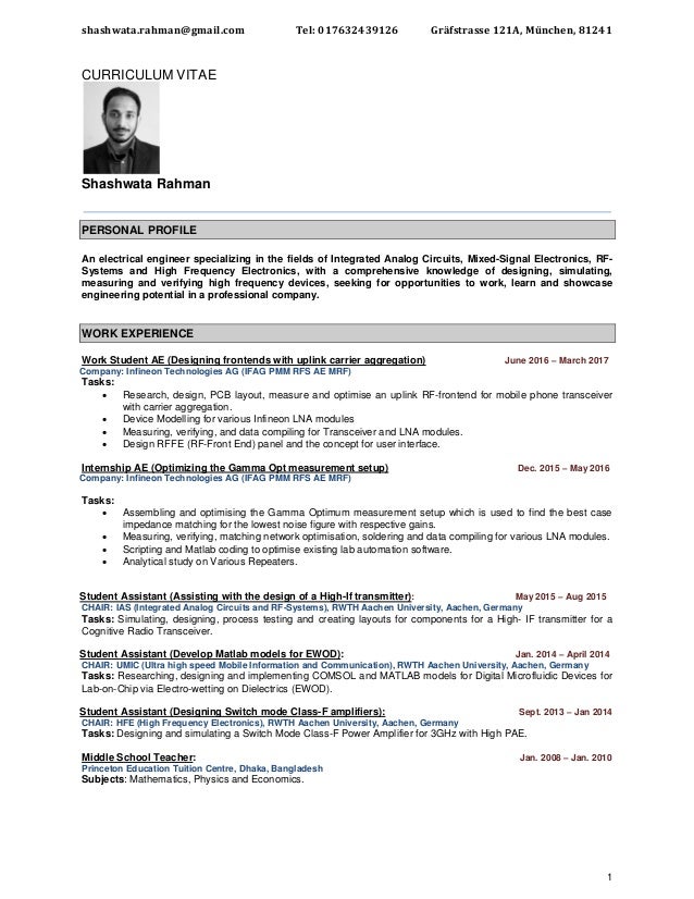 Shashwata Rahman Cv Job