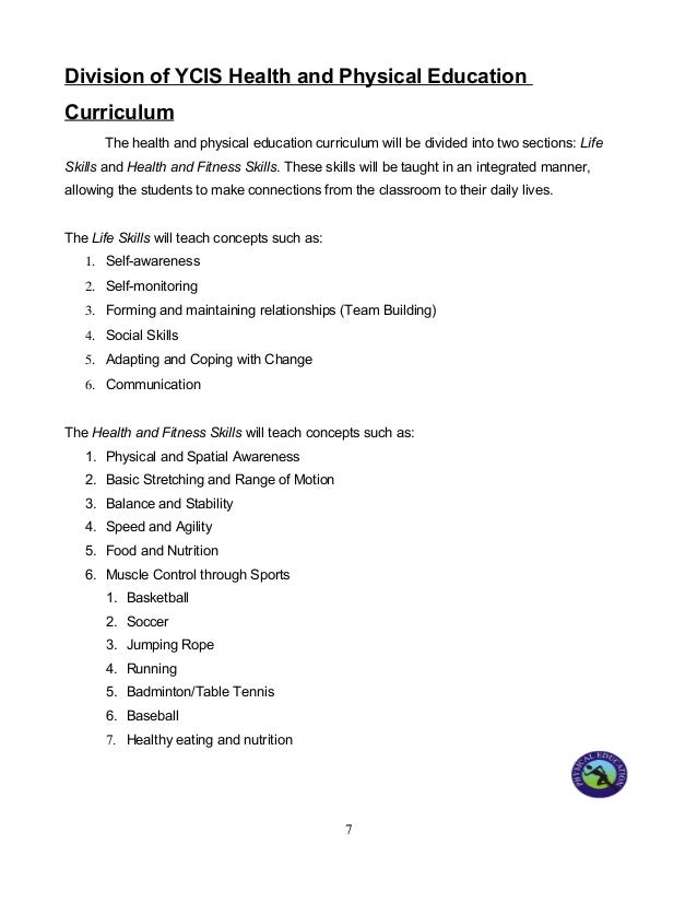 Elementary Physical Education Curriculum Guide