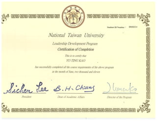 LDP certificate