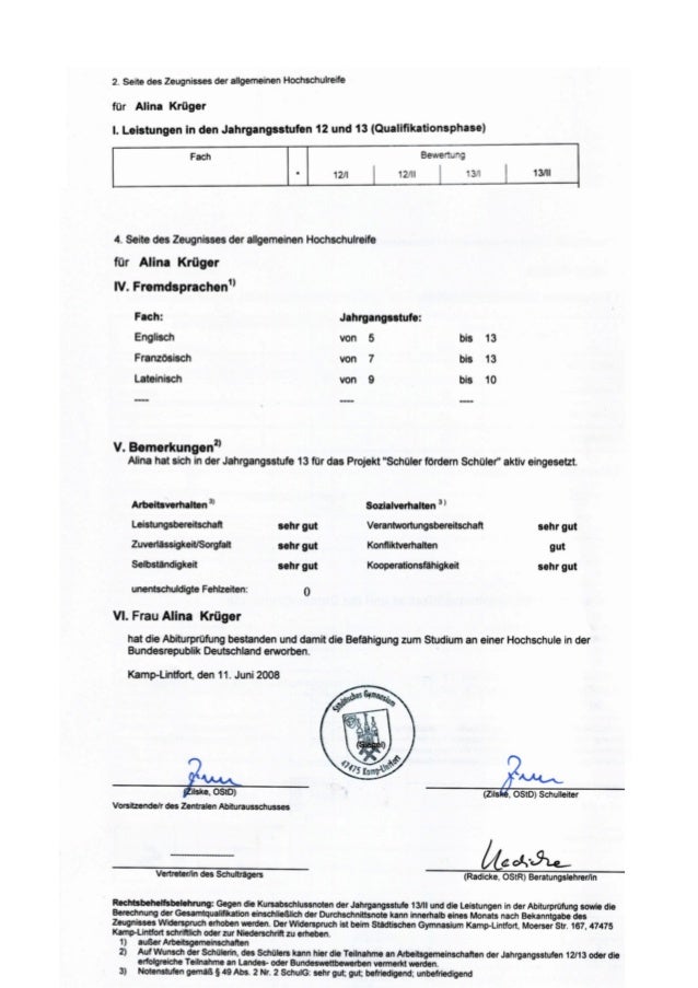 Abiturzeugnis