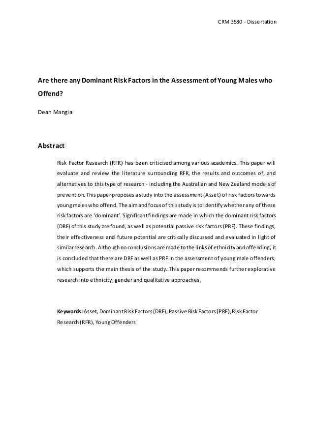 what is abstract in dissertation