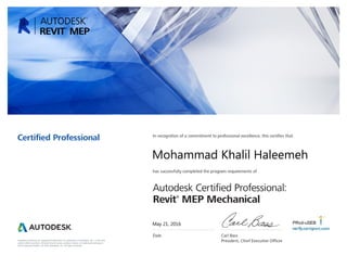 Revit-MEP-Mechanical-Certified-Proffessional