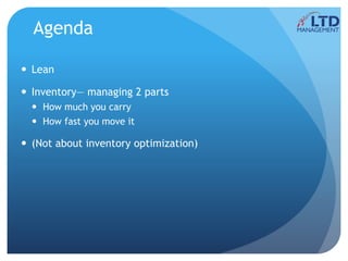 Lean Org Inventory Calculation Lean Inventory | PPTX