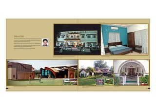 44 45
Satpura Club
“Year 2013 was full of activities for the club with the development of new
facilities like a new sports lounge, upgraded badminton court, augment-
ed club lounge, proposed swimming pool.
New attractive facade of Satpura railway club will have a absolutely new
ambience in year 2014. This will also enable club to augment its finance
leading to many new activities for all members.”
Rajesh Patil, Secretary/Railway club and Sr DEE/TRD/NGP
Guest House - Vishisth
The Vishishta, Officer’s Rest House, Civil Lines, having Suites with colour themes of
Gemstones, Emerald, Pearl, Sapphire.
Satpura Railway Club, metamorphosis underway. Rail Niwas - the best British period residential building of Central India and Nagpur
being maintained well.
Rail Niwas entrance
The Sapphire Suite of Vishishta.
 