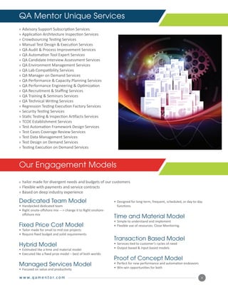 QA Mentor Brochure | PDF