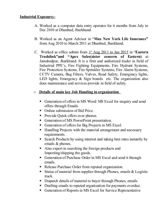 building maintenance sample resume