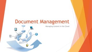 Document Management
Managing Content in the Cloud
 