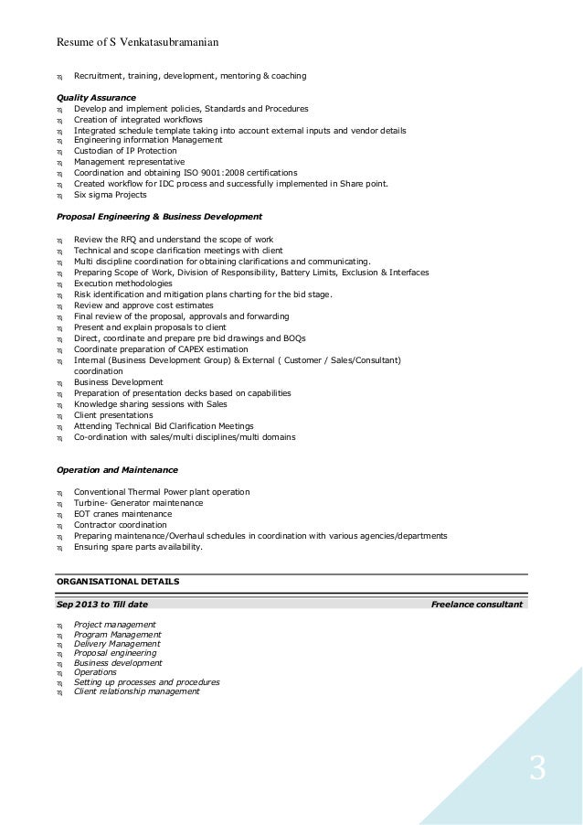 resume to be printed