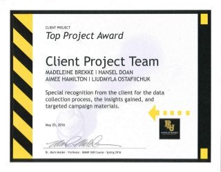 FPSD Top Project Award 2016-05-25