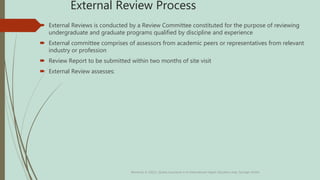 External Review Process quality assurance | PPTX
