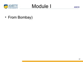Module I From Bombay) 