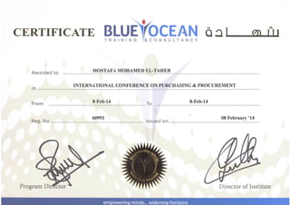 Blue Ocean - International Conference Purchasing & Procurement