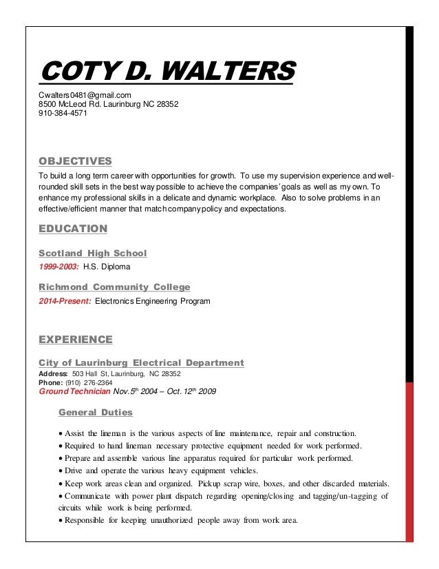 coty d walters resume linked in
