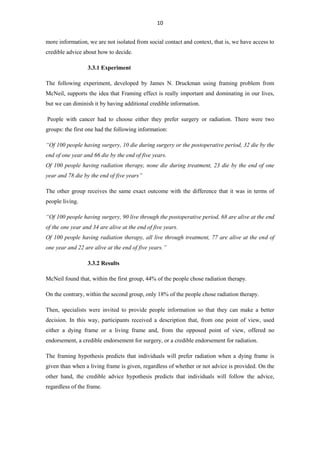 The Framing Effect | PDF