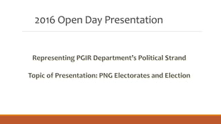 2016 Open Day Presentation
 