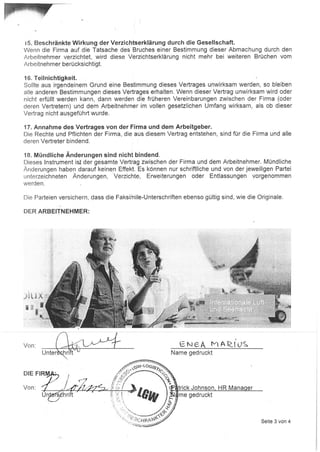 Postadresse arbeitvertrag